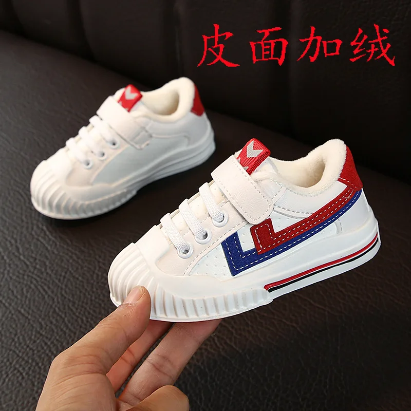 Cotton Blue Sinered/модные кроссовки для мальчиков и девочек; сезон осень; детская спортивная обувь на плоской подошве; дышащая повседневная обувь для детей; размеры 21-30 - Цвет: Cotton Blue