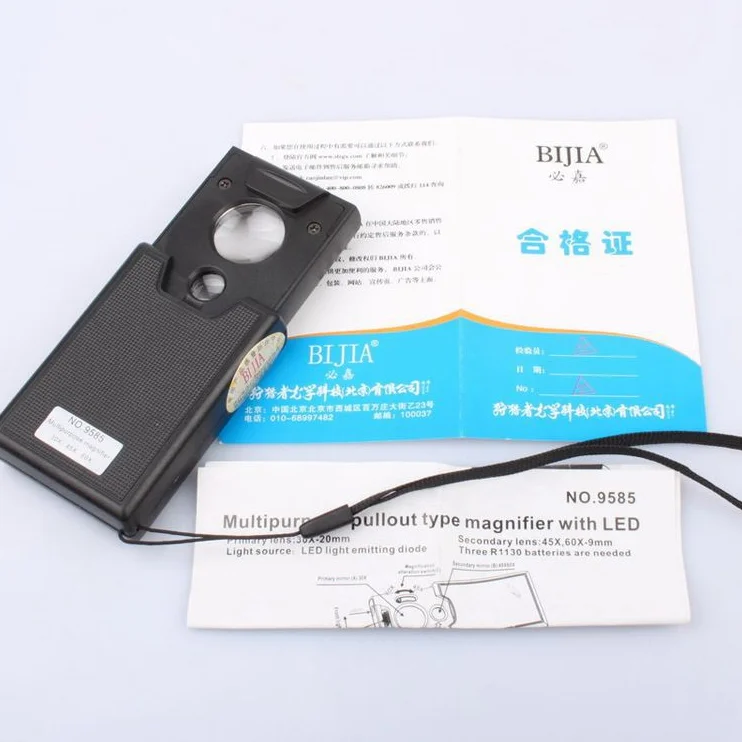 BIJIA HD украшение в виде увеличительного стекла идентификация драгоценный камень зеркало
