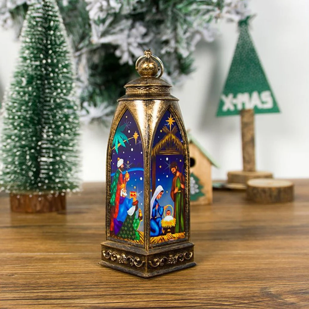 nice Romantic Christmas LED Candle Lantern Garden Light Festival Party Home Decoration Supplies Xmas Tree Hanging Ornament