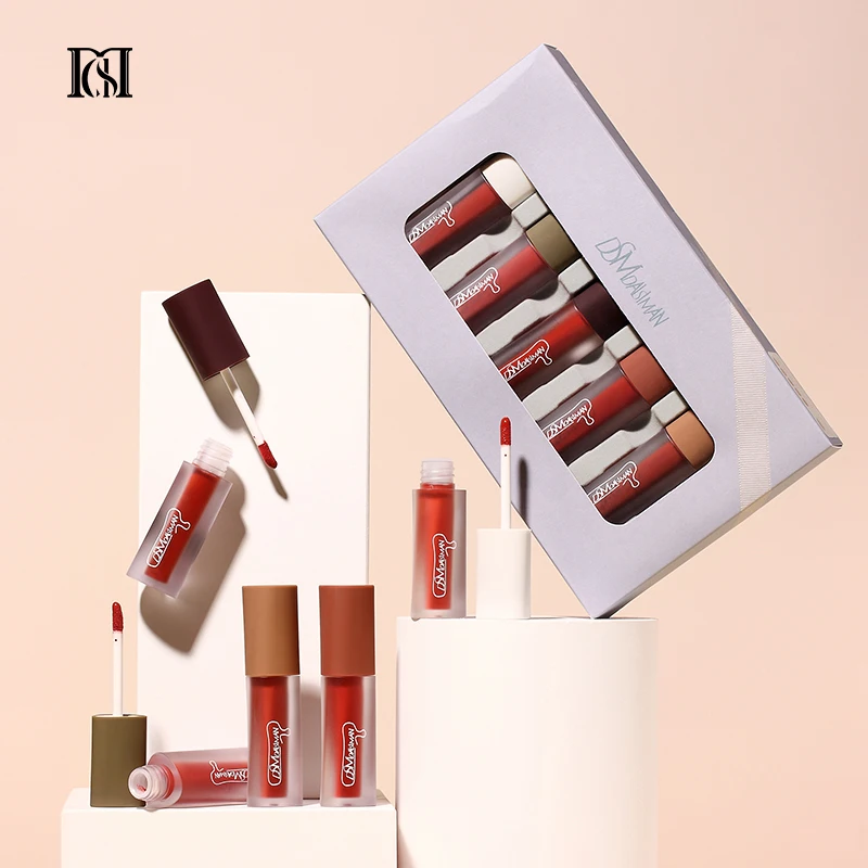 

D.S.M Brand Makeup Women Maquillage Matte Lipstick Set Non-stick Cup Lipstick Liquid Lady Waterproof and Sweatproof Cosmetic