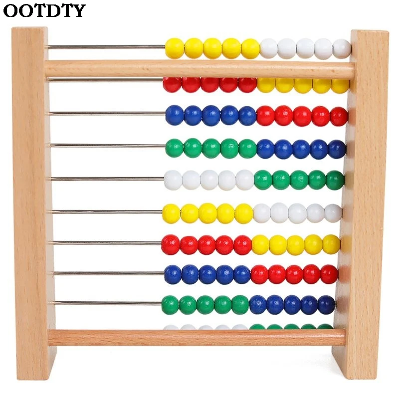 6," Abacus классическая деревянная игрушка 123 Обучающие математические счетные бусы Обучающие счетчики Игрушки для малышей