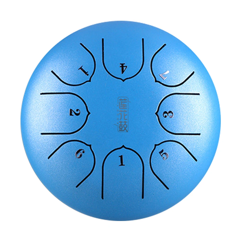 

6 Inch 8 Notes G Tune C Key Professional Hand Pan Steel Tongue Music Education Tank Gift Mini Carry With Mallets