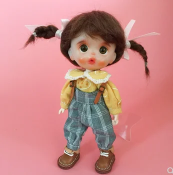 

ob11 baby clothes accessories high-waisted bib pants 12 points bjd trousers egg egg GSC soft ceramic dolls pants