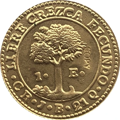 1841 Центральная Америка 1 Escudos копия монет 18 мм