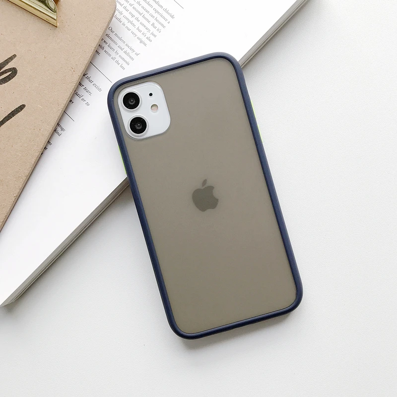 F Прозрачный противоударный чехол для телефона для iPhone 11 Pro X XR XS Max 6 6s 7 8 Plus, чехол-бампер, силиконовая матовая прозрачная задняя крышка - Цвет: F