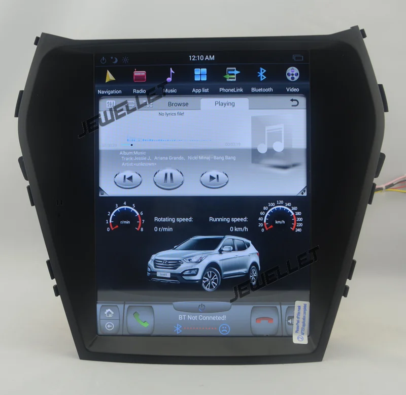 

10.4" tesla style vertical screen android 9.0 Six core Car GPS radio Navigation for Hyundai ix45 Santa fe 2013-2017