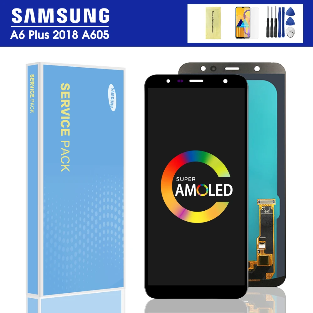Оригинальный 6 0 &quotЖК дисплей для Samsung Galaxy A6 плюс 2018 + A605fd A605 A6050 ЖК сенсорный экран