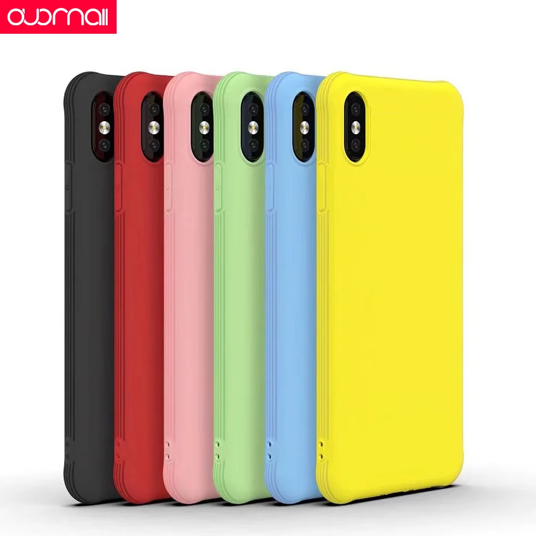 

Non-slip Fashion Phone case For IPhone xs max xr x 8plus 7 6s plus case Camera Protective case Plain black yellow green red pink