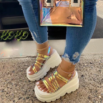 

Big Size 35-43 INS Fashion Women Platform Sandals Open Toe Buckle Strappy Pre-Sale Sandals Women Summer Shoes Woman