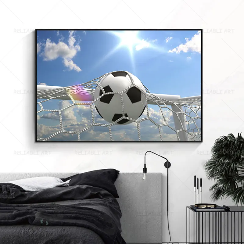 Close Up Goalkeeper Soccer Ball Stadium Canvas Art Poster Print Home Wall Decor Close Up Goalkeeper Soccer Ball Stadium Canvas Art Poster Print Home Wall Decor