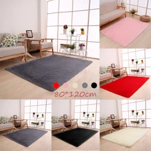 Rantion 80*120 см пушистые коврики, противоскользящий ворсистый ковер, мягкий ковер для спальни, шелковистый удобный напольный коврик, домашний декор для столовой