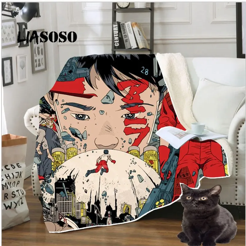 LIASOSO Новое модное аниме одеяло Акира с 3D принтом мягкое одеяло для дома/дивана/постельных принадлежностей переносное взрослое покрывало для путешествий - Цвет: 6