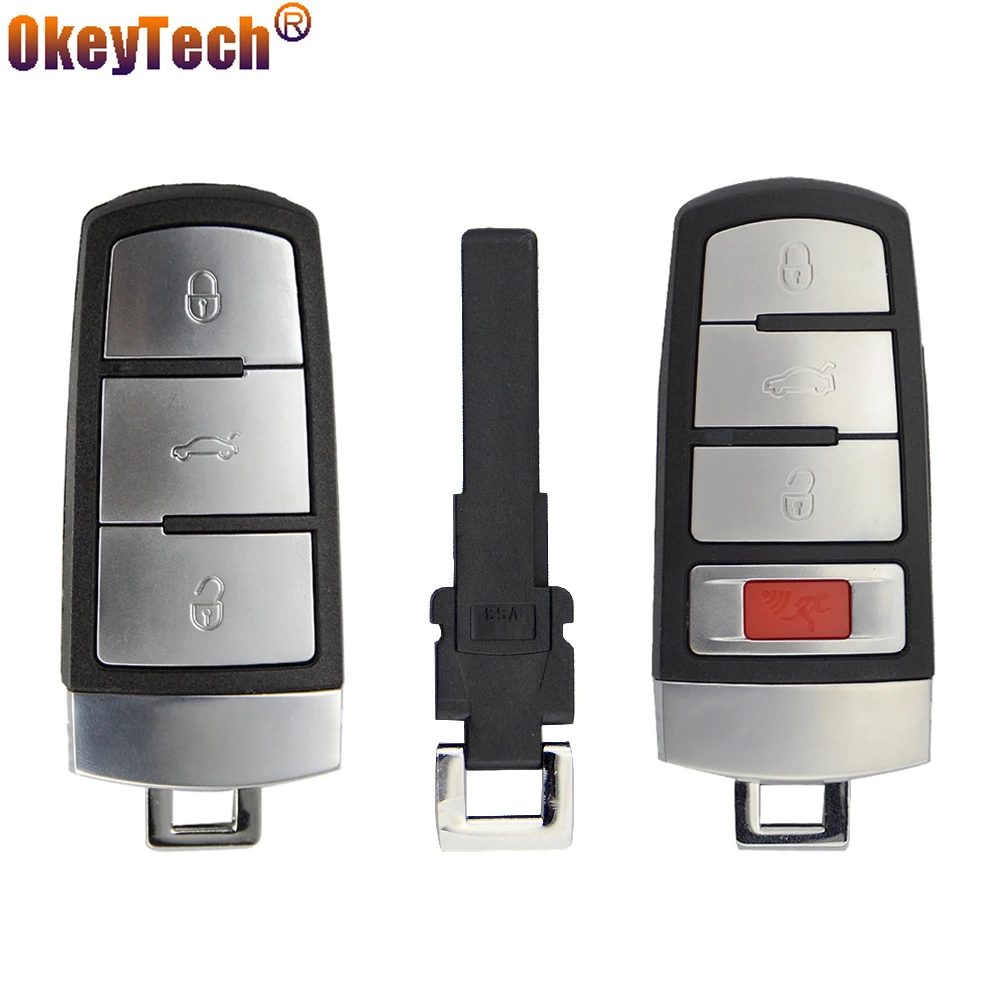 OkeyTech 3/4 Buttons Remote Car Key Case For Volkswagen VW Passat CC B6 B7 B7L R36 Maogotan B5 3C Shell Blade | Автомобили и