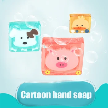 

2pc Cartoon Animal Creative Household Pattern Soap Cleaning Handmade Soap Children'S Handmade DIY Custom Cleansing Soap