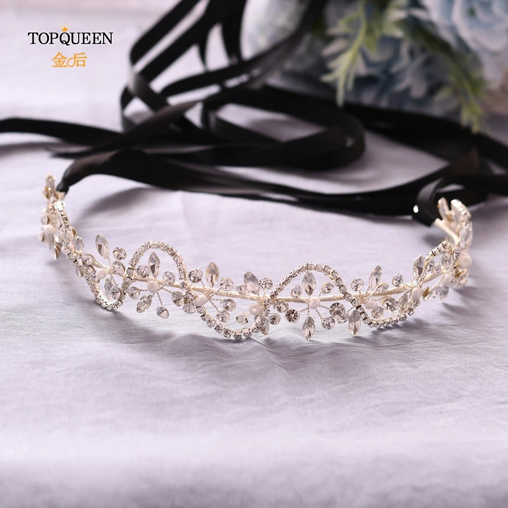 TOPQUEEN SH266 серебряные Алмазные Пояса для платьев жемчужный пояс для свадебного платья Пояс для девочек пояс со стразами и жемчугом - Цвет: Black ribbon