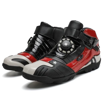 

Men Motorcycle Boots Motorcycle Shoes Moto Protion Botas Moto Motocross Boots Ankle Boots Men shoes Big Size 37-48