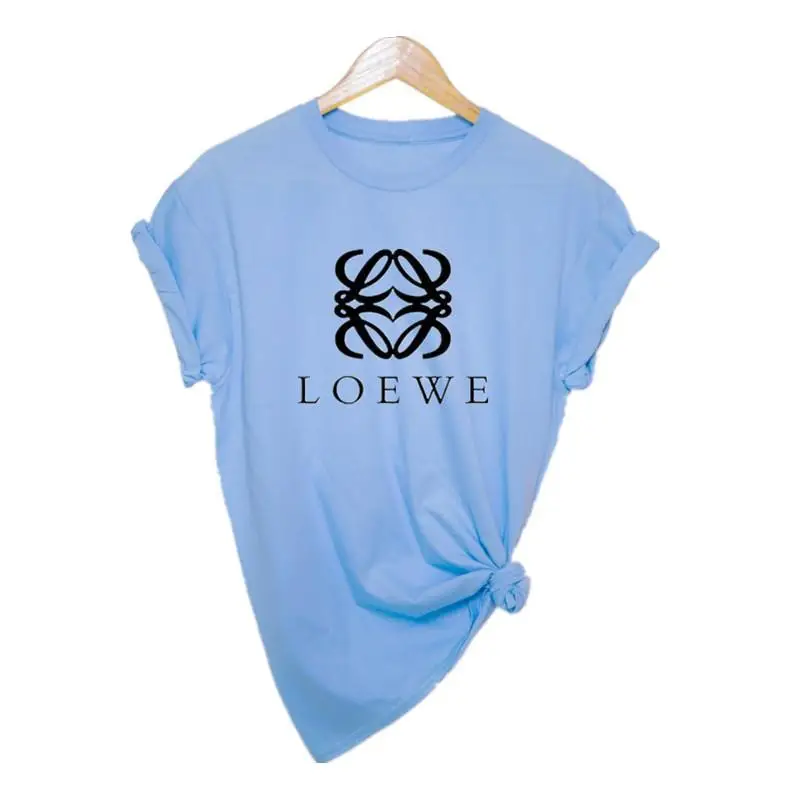 Новинка Harajuku LOEWE Брендовые женские футболки с принтом повседневные футболки летние женские футболки с коротким рукавом женская одежда
