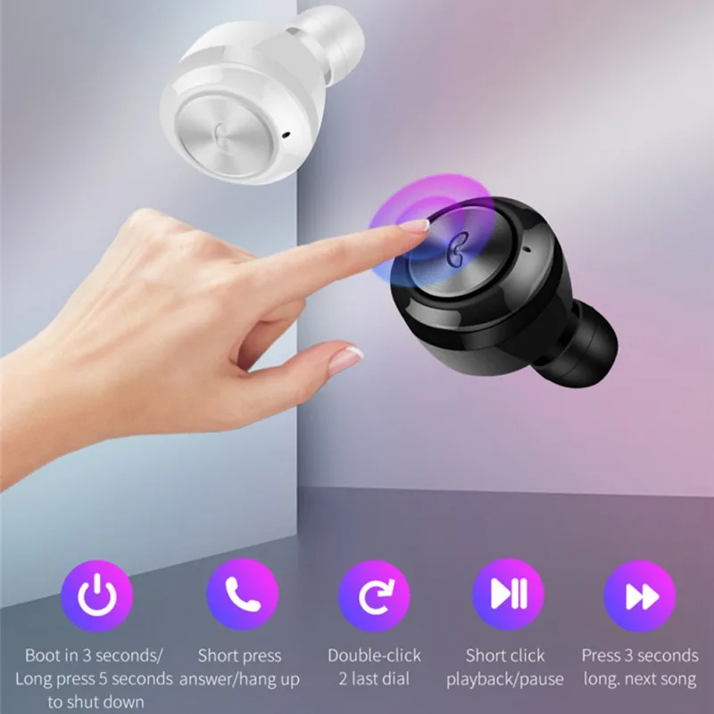 TWS Bluetooth 5 0 Earphones Wireless Stereo Bluebooth Earphone Handsfree Sports Earbuds For Phone