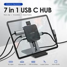 IPad Pro USB C Hub z 4K HDMI, ładowanie PD, czytnik kart SD/Micro SD, gniazdo słuchawkowe USB 3.0 i 3.5mm do Samsung Galaxy Tab S4