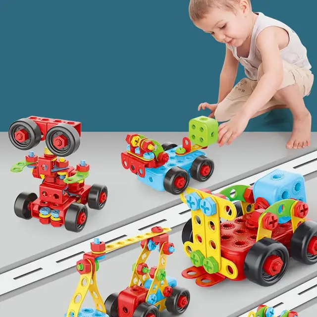 Children's Screw Assembly Toy Set Diy Nut Disassembly Building Blocks Children's Assembly Creative Color Shape Cognitive Toys 2