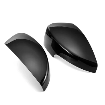 

Rearview Mirror Cover Caps For Ford Ecosport 13-19 High Quality Black Side Mirror Cap Car Accessories 2Pcs Rearview Mirror Cover