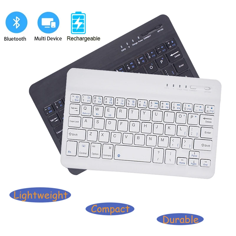 

Wireless Bluetooth Keyboard Mini Rechargeable Keyboard For Tablet Laptop Smartphone iPad Support IOS Android Phone Portable