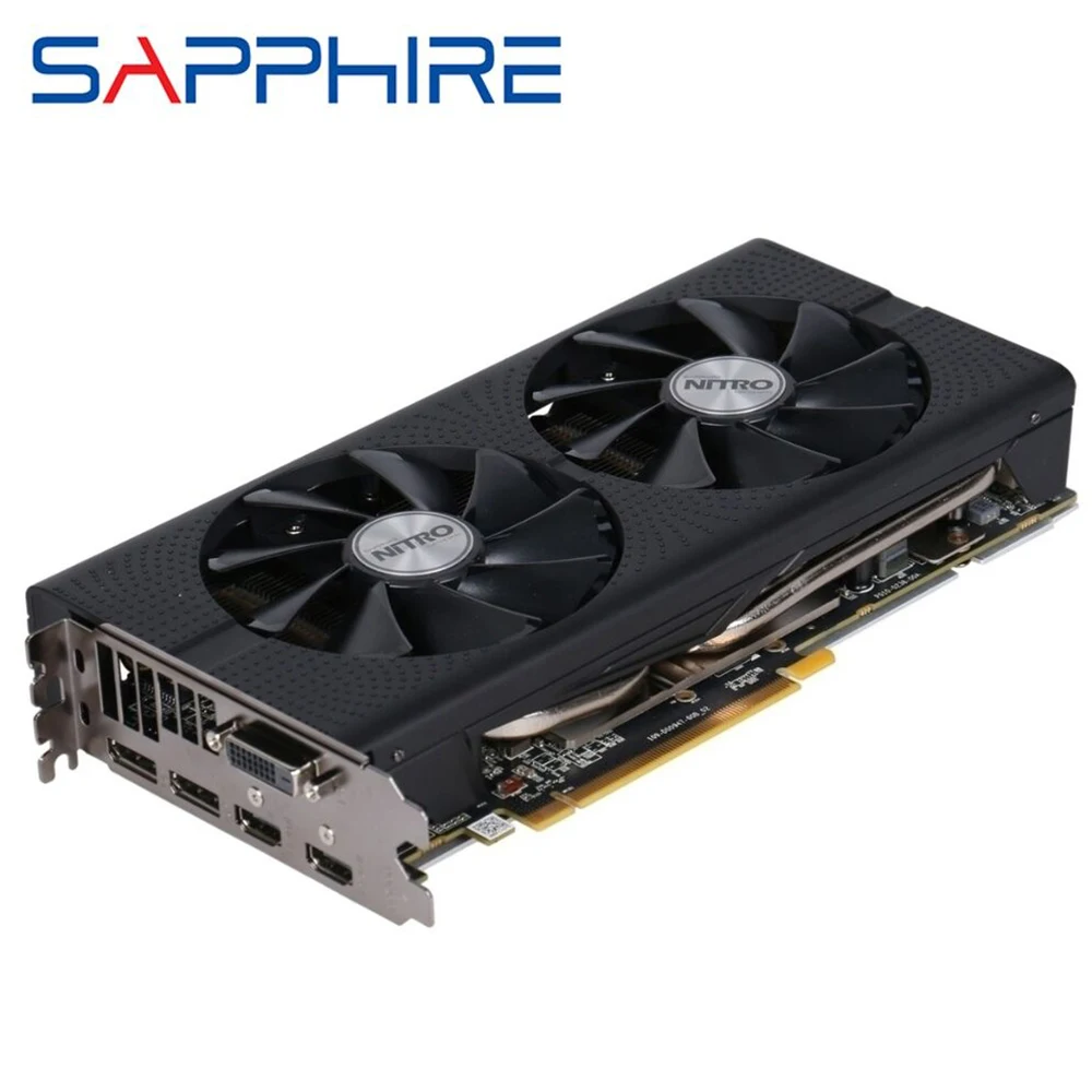 Видеокарты SAPPHIRE Radeon AMD RX 480 Видеокарта AMD Gaming PC видеокарта GPU 256bit 8 ГБ GDDR5 для игровых компьютеров б/у карта