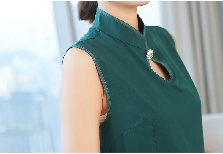 2018 лето и осень Новый стиль с принтом Cheongsam платье жилет Ретро Кардиган большого размера комплект пальто