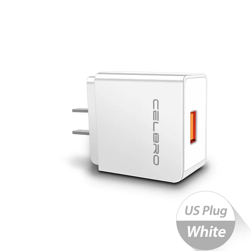 White US Charger Быстрое зарядное устройство USB для телефона, быстрая зарядка 3,0, настенное зарядное устройство USB для Xiao mi Pocophone F1 mi A2 Lite A1 mi 6 Max 2, оригинальное зарядное устройство USB - Тип штекера: White US Charger