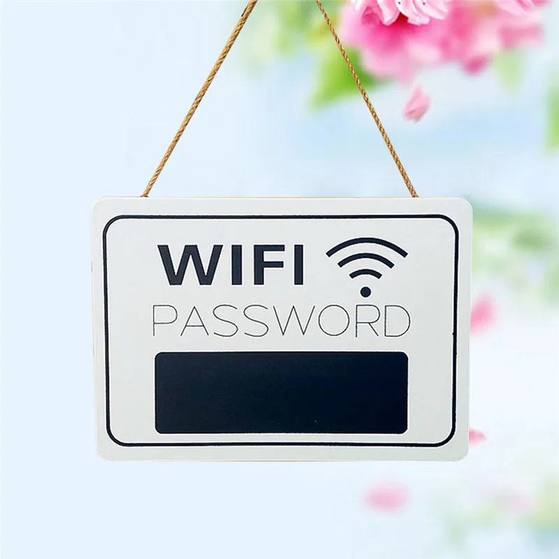 Деревянная Wi-Fi табличка с паролем подвесная табличка для приема, подвесная меловая доска, Wi-Fi табличка для домашнего магазина, вечерние украшения для бара