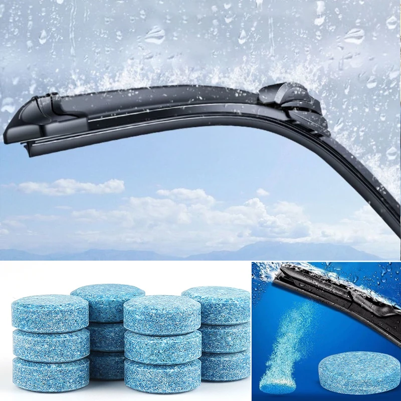 10pcs Car Solid Cleaner Effervescent Tablets Spray Cleaner Car Window