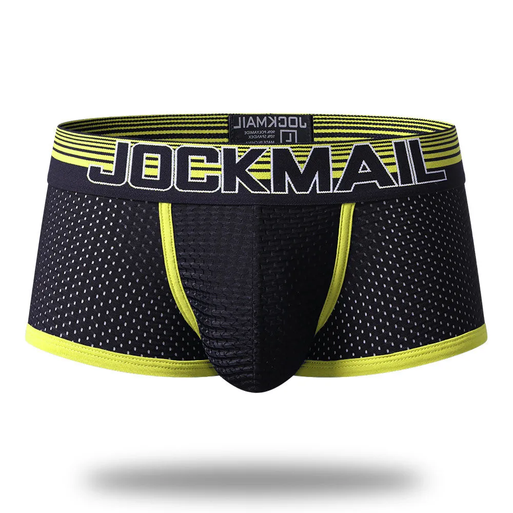 sexy male underwear JOCKMAIL New Sexy Men Underwear Soft Boxers Cotton Boxer Men Solid Man Boxer Sexy Mens Underwear Gay boxer Penis Pouch boxers hot mens underwear Boxers