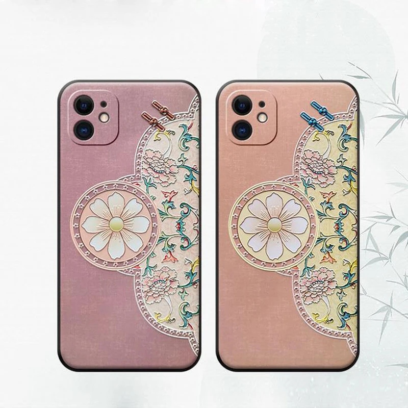 Elegant Cheongsam 3D Embossed Phone Case For Samsung S10e S8 9 10 20 21 22 Ultra Plus Note8 Soft Back Covers | Мобильные телефоны и