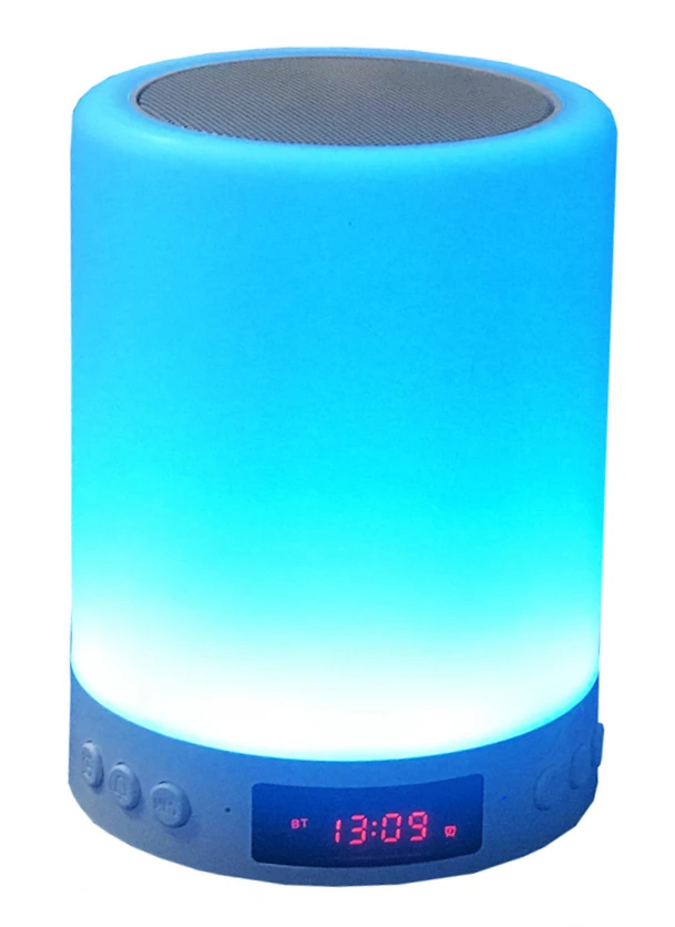 LED Wireless Bluetooth Speaker Mini Smart Lights Alarm Clock Colorful Nightlight Sound Speakers Music Center Caixa De Som F4040C - Цвет: screen