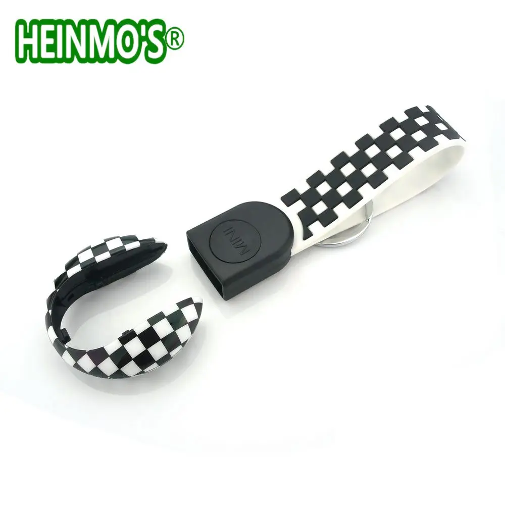 BlackWhite Checker Автомобильный смарт-чехол для ключей, защитный чехол для Mini Cooper JCW F57 F56 F55 F54 F60 Countryman Union Jack, аксессуары для укладки - Название цвета: BlackWhite Checker