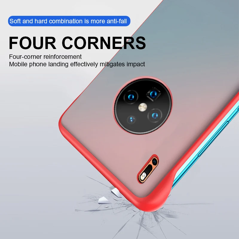Для huawei mate 30 чехол mate 20 mate 30 Pro X прозрачный матовый безрамочный чехол-накладка для Honor 9X 8X 8C V20 20 Pro противоударный чехол-накладка