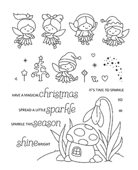 

Christmas fairy Transparent Clear Silicone Stamp/Seal for DIY scrapbooking/photo album Decorative clear stamp sheets A2108