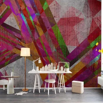 

milofi custom large wallpaper mural 3D modern retro geometric solid polygonal living room background wall