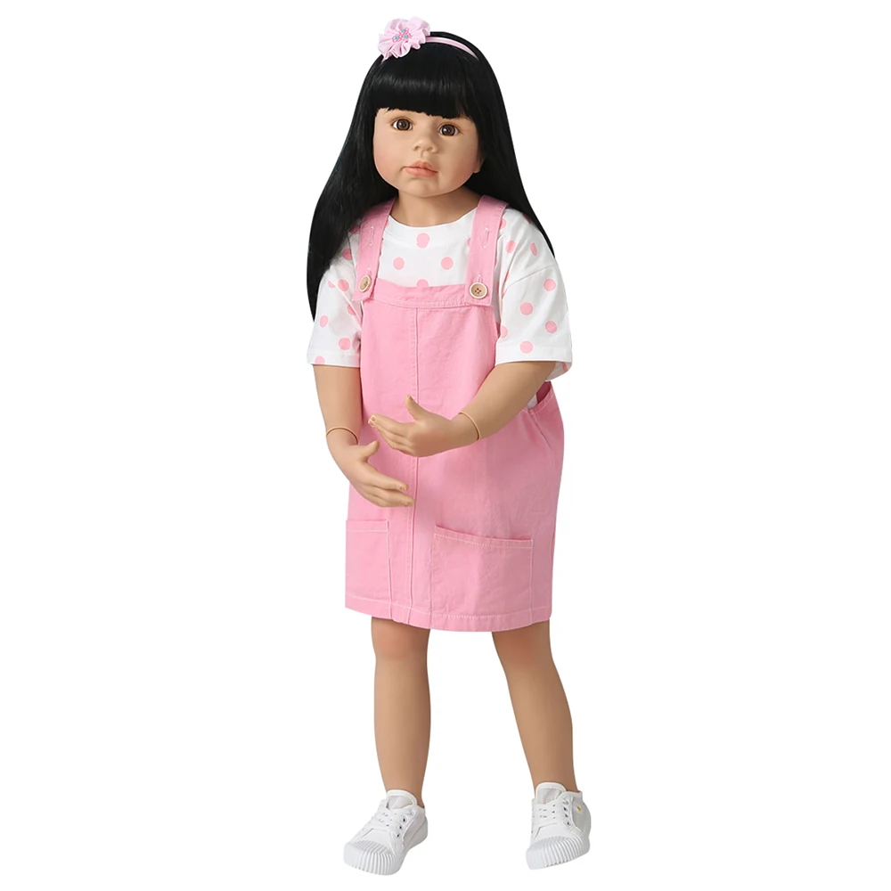 

Huge doll 98CM Original Masterpiece reborn toddler girl doll high quality full hard vinyl body ball jointed doll clothing model