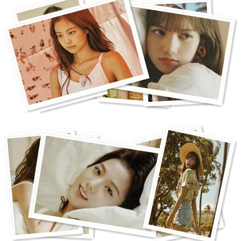 Kpop BLACKPINK BLACKPINK'S летний дневник фото Lomo карты Мода blackblackpink вентиляторы подарки металлический ящик 40 шт./кор