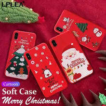 Рождественский мультяшный противоударный чехол для телефона для iPhone 11 чехол XR 7 8 Plus X подарок мягкий чехол для iPhone 11 Pro XS Max 6 6s Plus 5S SE