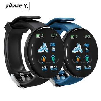 

D18 Smart Watch 2020 Waterproof Bluetooth Heart Rate Fitness Bracelet Sport Band Tracker Round Screen Smartwatch Android Wear Os