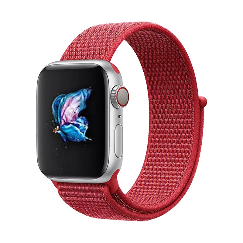 Спортивный нейлоновый абрикосовый ремешок 44 мм 40 мм для Apple Watch 5/4 тканевый ремешок 42 мм 38 мм для Iphone серии 3/2/1