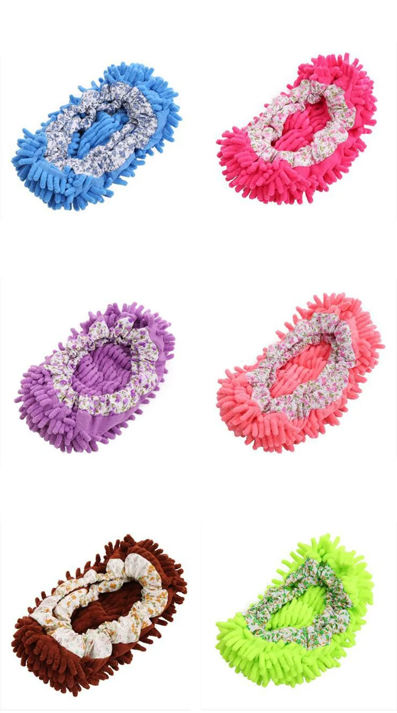 2Ps/Set Lazy Cleaning Cloths Quality Novelty Microfiber Multifunction Detachable Shoes Cover Funny Mop Household Dust Clean Tool