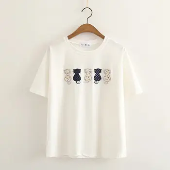 

2019 Summer Style Short Sleeve O-Neck T Shirt Femme Letter Printed Cotton casual
