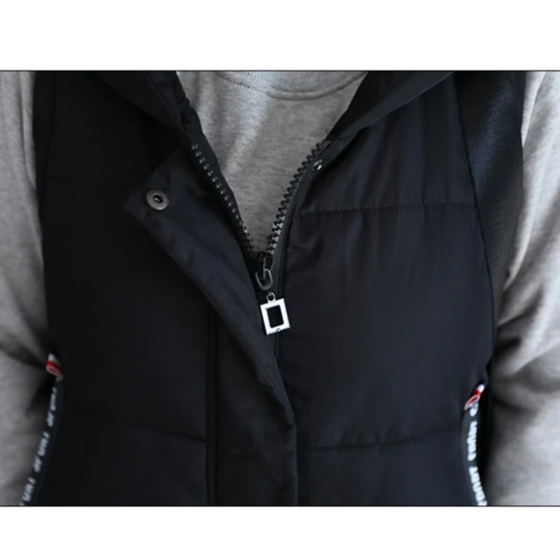 Плюс размер 4XL-8XL, хлопковый жилет, Женская куртка, Осень-зима, Длинный жилет, утолщенная верхняя одежда с капюшоном, большие размеры, без рукавов, парки G695