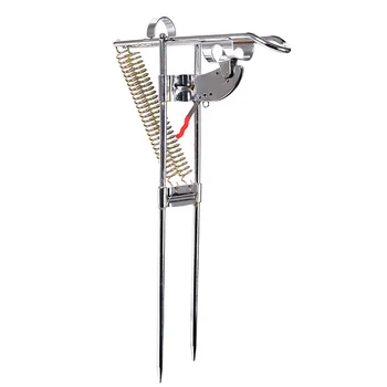 

Fishing Rod Holder Automatic Tip-up Hands Free Stainless Steel Support Dual Spring High Strength Ground Stand Tackle Hook Setter