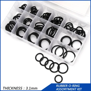 

94PCS SET PCP DIY Sealing O Rings Durable NBR Rubber Gasket Replacements Socket O-rings CS 3.1mm OD 15-35mm 15 Sizes DQ008