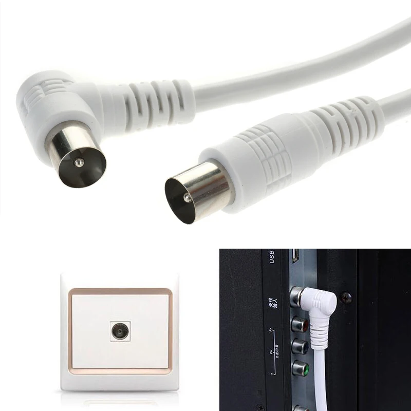 1.5 M 1.5 M TV Ariel Câble Lead Extension Cabel Freeview Male to Male 