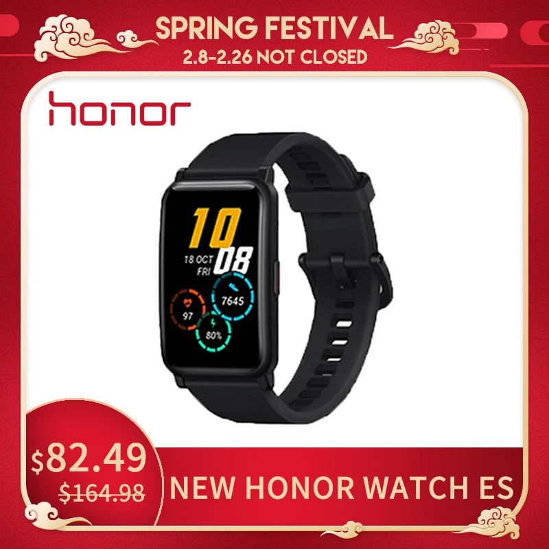 Смарт-часы Honor Watch ES глобальная версия с сенсорным экраном 1 64 дюйма пульсометром и